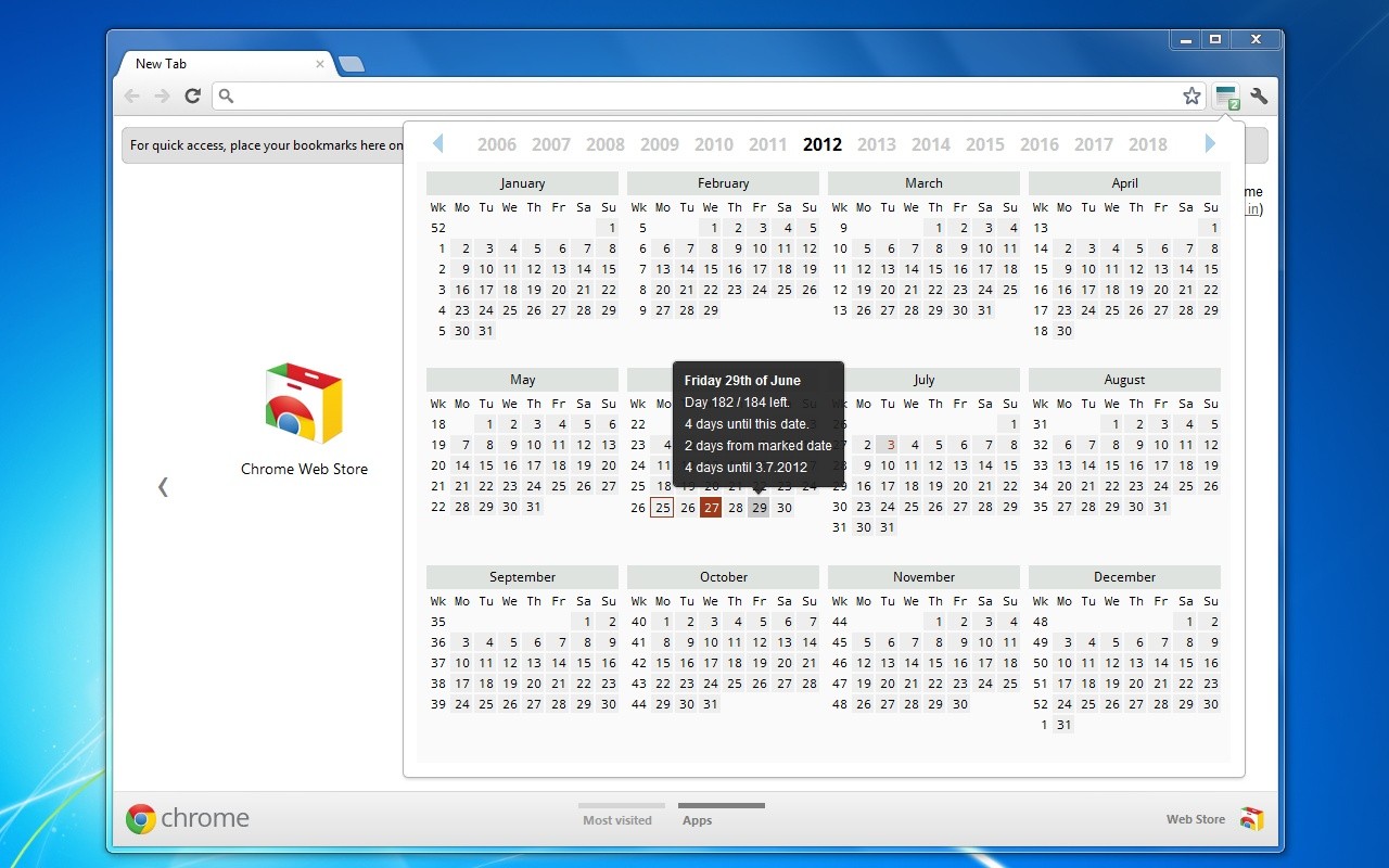 Download Calendar and Countdown Extension CRX for Chrome