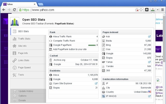 Download Open SEO Stats Extension CRX for Chrome