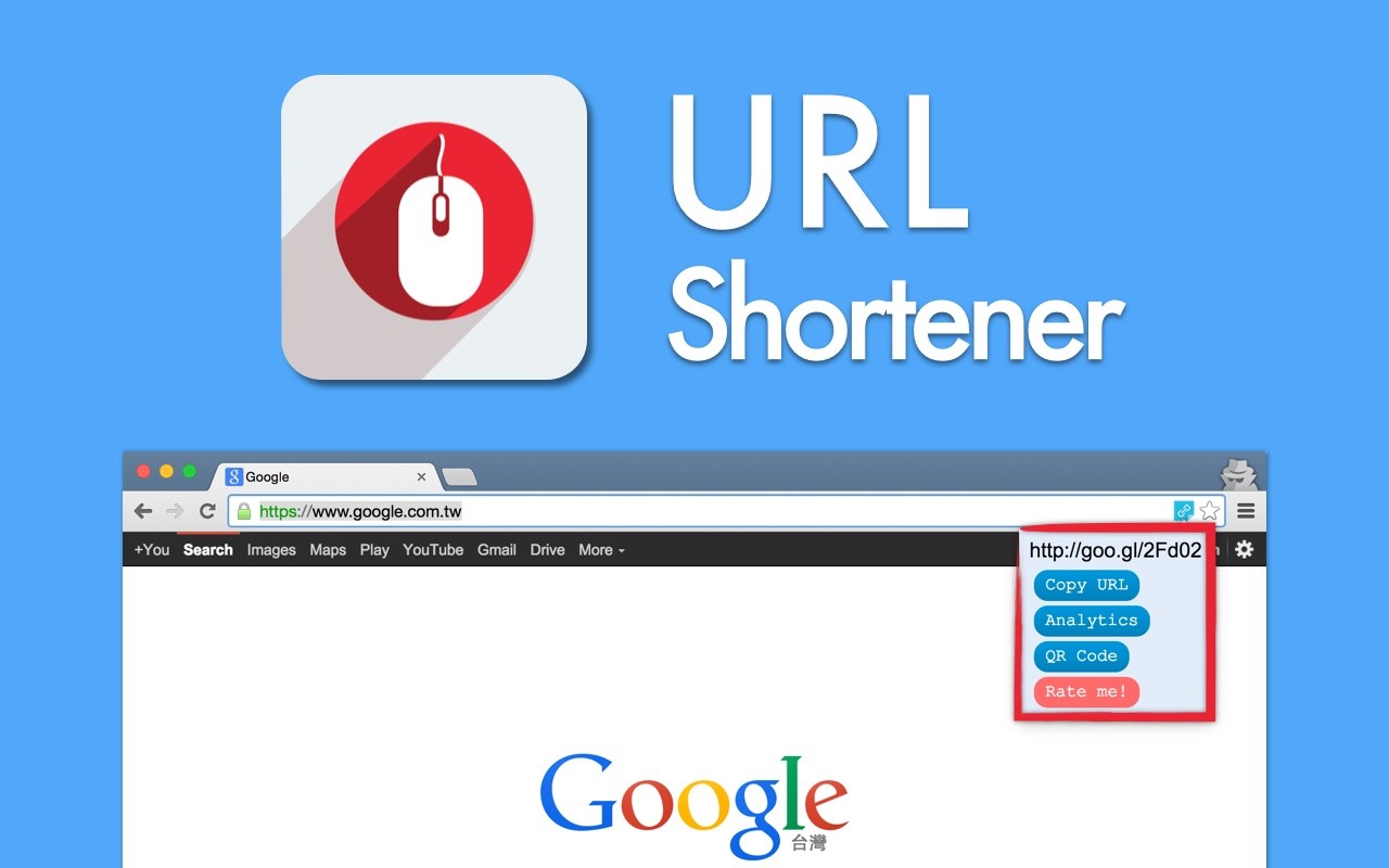 Download one click URL shortener Extension CRX for Chrome