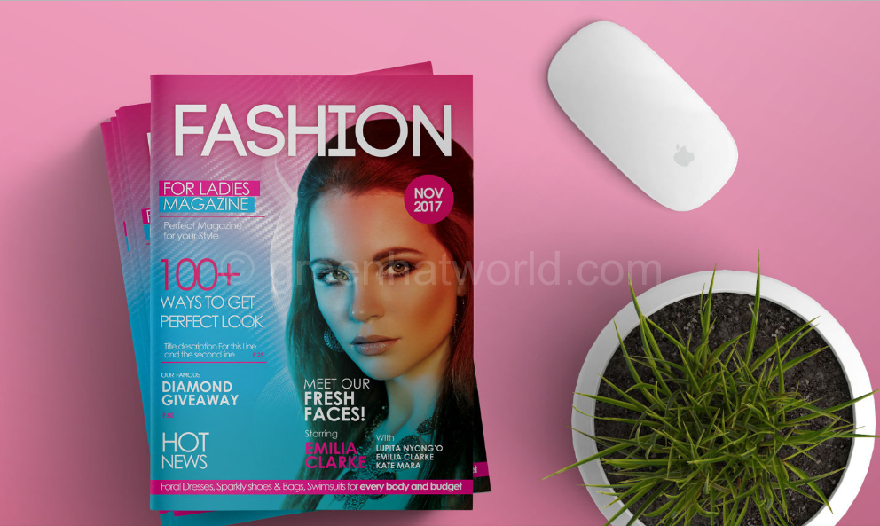 Download Fashion Magazine Cover PSD File Free