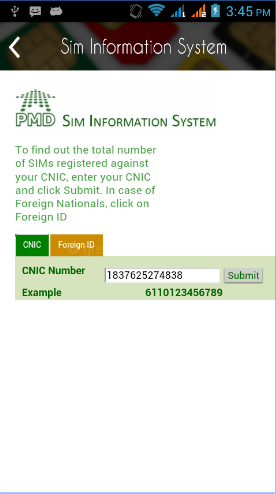 Download Pakistan Sim Information App for Android Apk