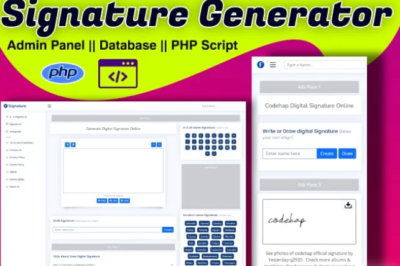 Digital Signature Generator PHP Script